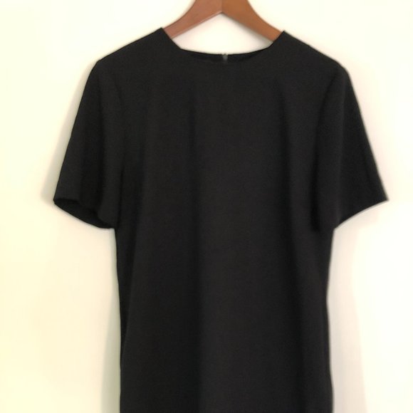 Zara - Mini Black T-Shirt Dress with Tassels - Picture 2 of 4